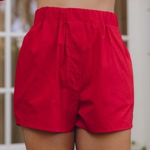 NWT Daily Drills Poplin Resort Shorts - Red - M
